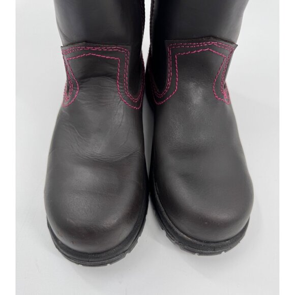 Avenger Womens Comp Toe 10” Wellington Work Boots A7146 Size 7.5 M Brown & Pink - Picture 10 of 10